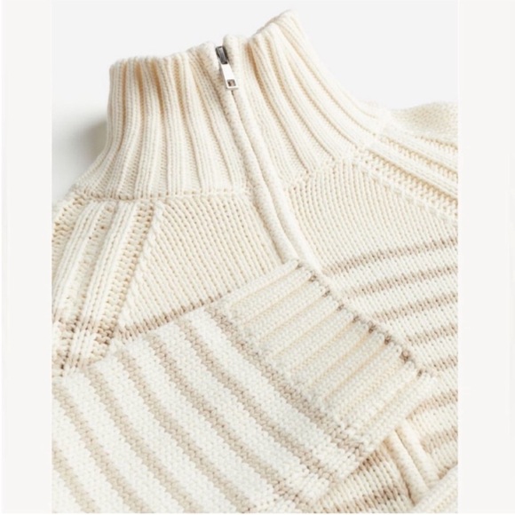 H&M Striped Rib Knit Sweater NWT - Picture 4 of 8